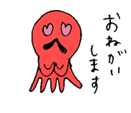 Prettty Mustache Octopus sticker #5215638