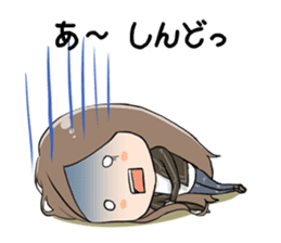 Exhausted Girl sticker #5217004
