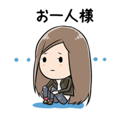 Exhausted Girl sticker #5217009