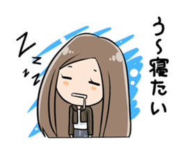 Exhausted Girl sticker #5217010