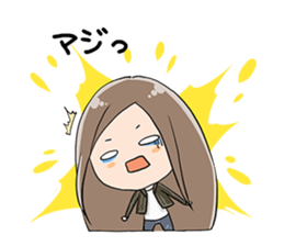 Exhausted Girl sticker #5217013