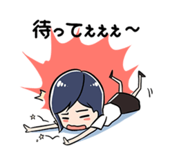 Exhausted Girl sticker #5217022