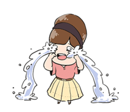 Exhausted Girl sticker #5217042