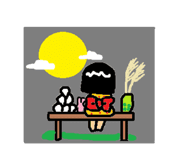 Japanese girl "bobbed-chan" sticker #5217210