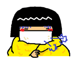 Japanese girl "bobbed-chan" sticker #5217214