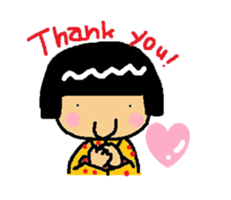 Japanese girl "bobbed-chan" sticker #5217215