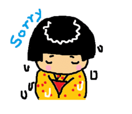 Japanese girl "bobbed-chan" sticker #5217219