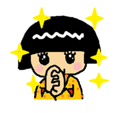 Japanese girl "bobbed-chan" sticker #5217224