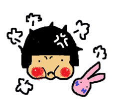 Japanese girl "bobbed-chan" sticker #5217226