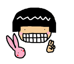 Japanese girl "bobbed-chan" sticker #5217227