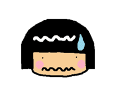 Japanese girl "bobbed-chan" sticker #5217228