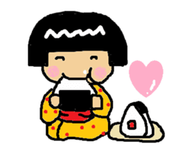 Japanese girl "bobbed-chan" sticker #5217230
