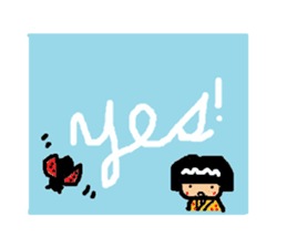 Japanese girl "bobbed-chan" sticker #5217232