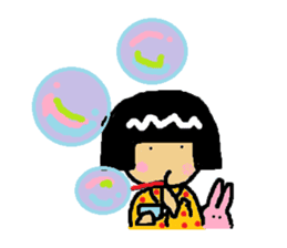 Japanese girl "bobbed-chan" sticker #5217235