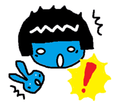 Japanese girl "bobbed-chan" sticker #5217237