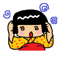 Japanese girl "bobbed-chan" sticker #5217238