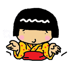Japanese girl "bobbed-chan" sticker #5217239