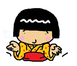 Japanese girl "bobbed-chan" sticker #5217239