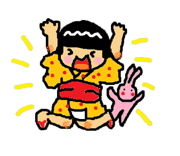 Japanese girl "bobbed-chan" sticker #5217240