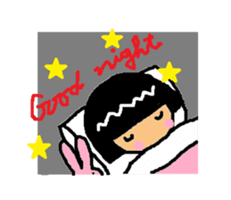 Japanese girl "bobbed-chan" sticker #5217243