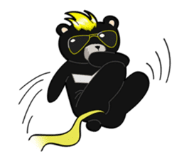 Formosan black bear boss sticker #5217766