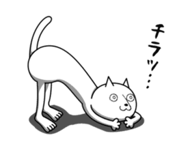 Mood of white cat sticker #5219791