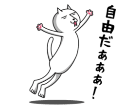 Mood of white cat sticker #5219798