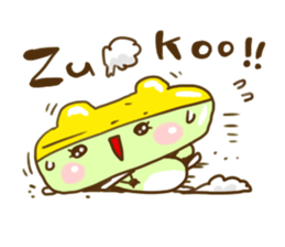 Swimming cap Frog by owabird sticker #5220415