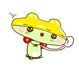 Swimming cap Frog by owabird sticker #5220420