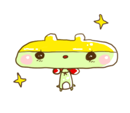 Swimming cap Frog by owabird sticker #5220428