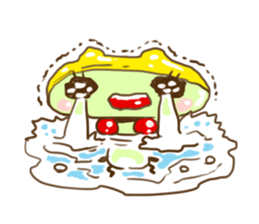 Swimming cap Frog by owabird sticker #5220432