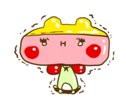 Swimming cap Frog by owabird sticker #5220433