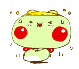 Swimming cap Frog by owabird sticker #5220435