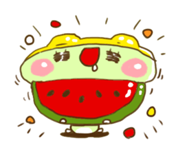 Swimming cap Frog by owabird sticker #5220437