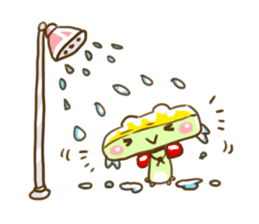 Swimming cap Frog by owabird sticker #5220438