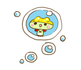 Swimming cap Frog by owabird sticker #5220441