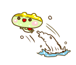 Swimming cap Frog by owabird sticker #5220442