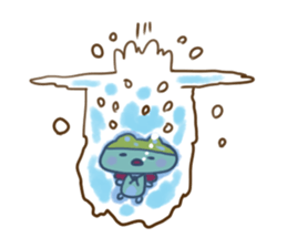 Swimming cap Frog by owabird sticker #5220443