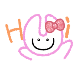 RABBIT-cutie blue and pink rabbit- sticker #5220928