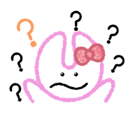 RABBIT-cutie blue and pink rabbit- sticker #5220940