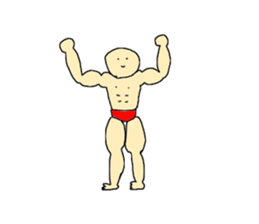muscle muscle man sticker #5220989