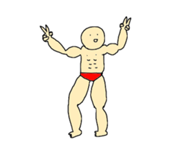 muscle muscle man sticker #5220990
