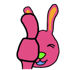 Colorful Pretty Bunny sticker #5223290