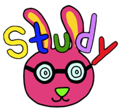 Colorful Pretty Bunny sticker #5223296