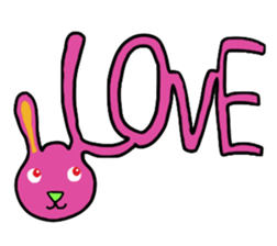 Colorful Pretty Bunny sticker #5223317