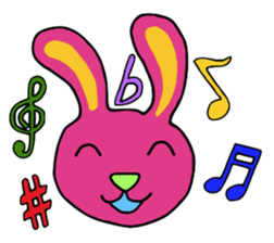Colorful Pretty Bunny sticker #5223319