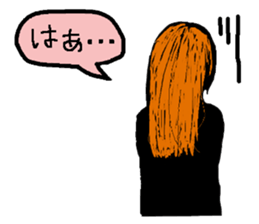 Girl and cat. sticker #5225139