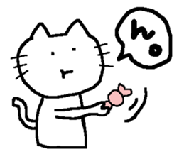 Girl and cat. sticker #5225143