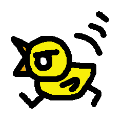 Sticker of the angry fledgling