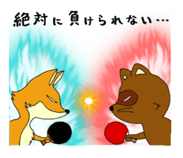 table tennis "DORANEKO & friends" 2 sticker #5225734